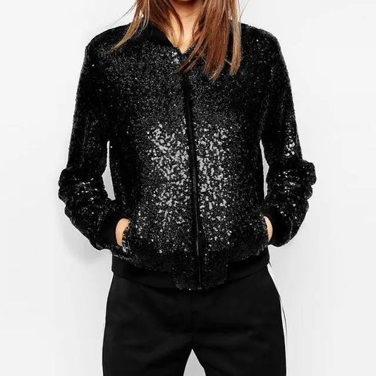 Sequin Baseball Jacket