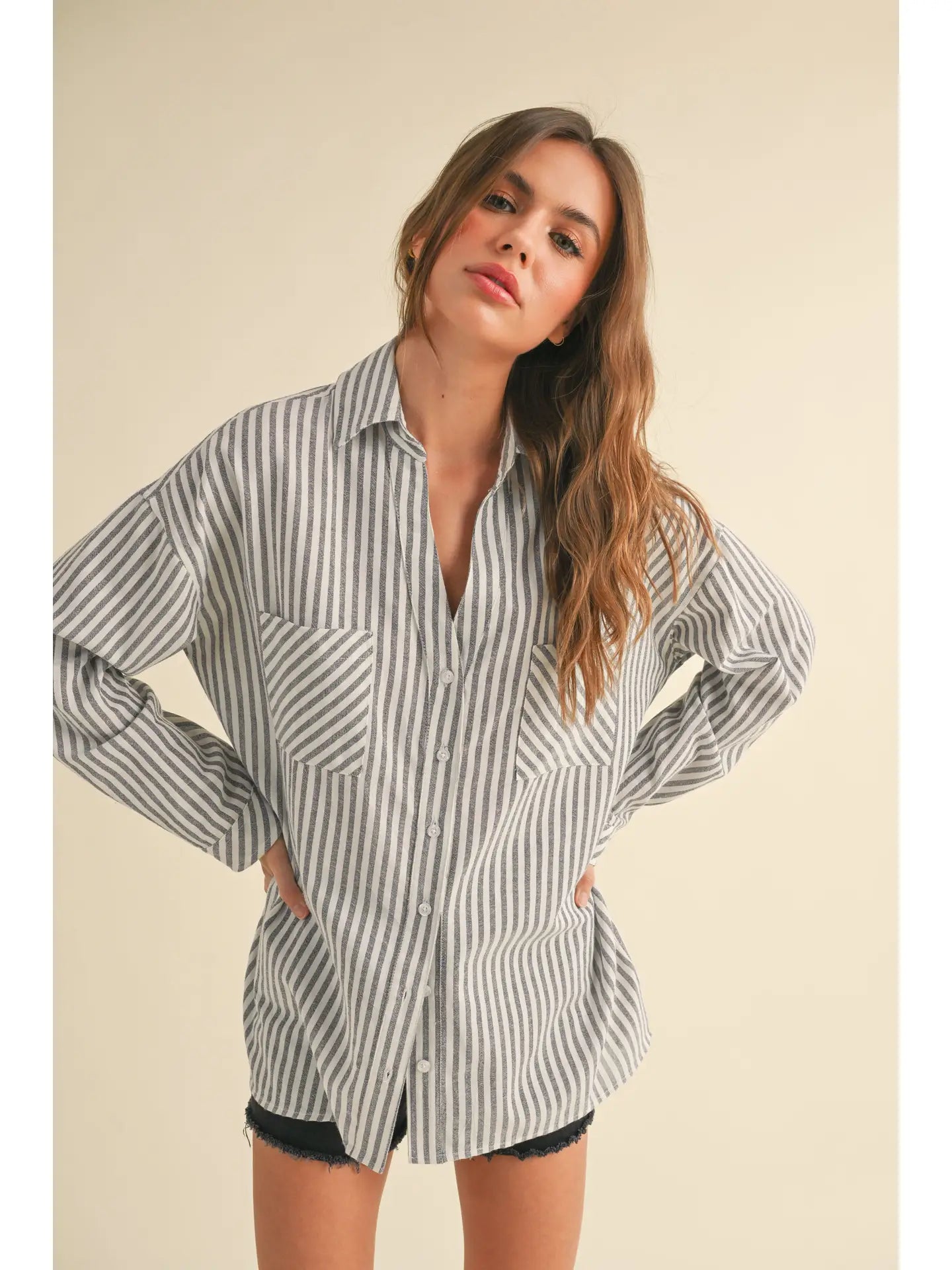 Stripped Button Down Shirt