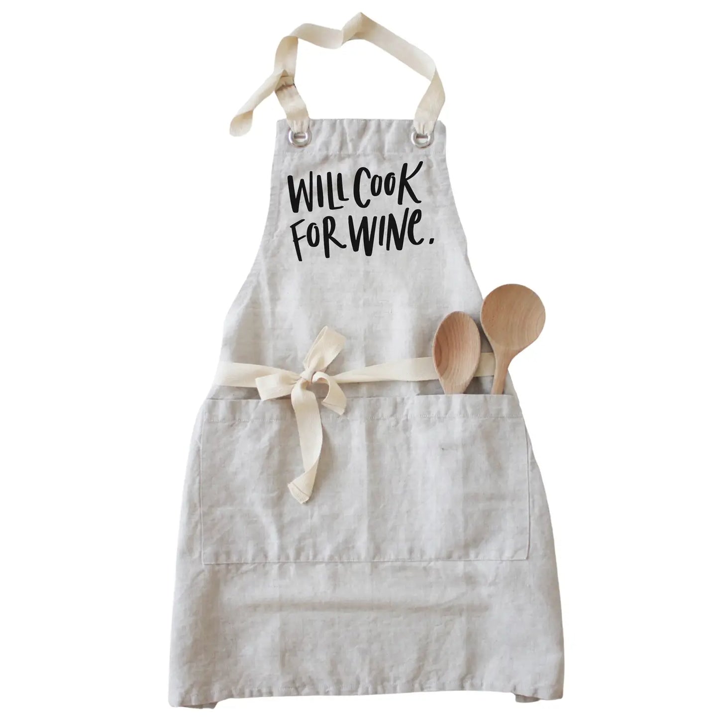 Will Cook for Wine Apron