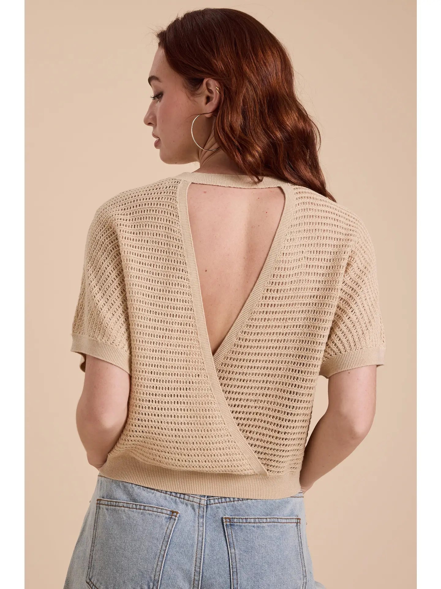 Knit Top with back detail