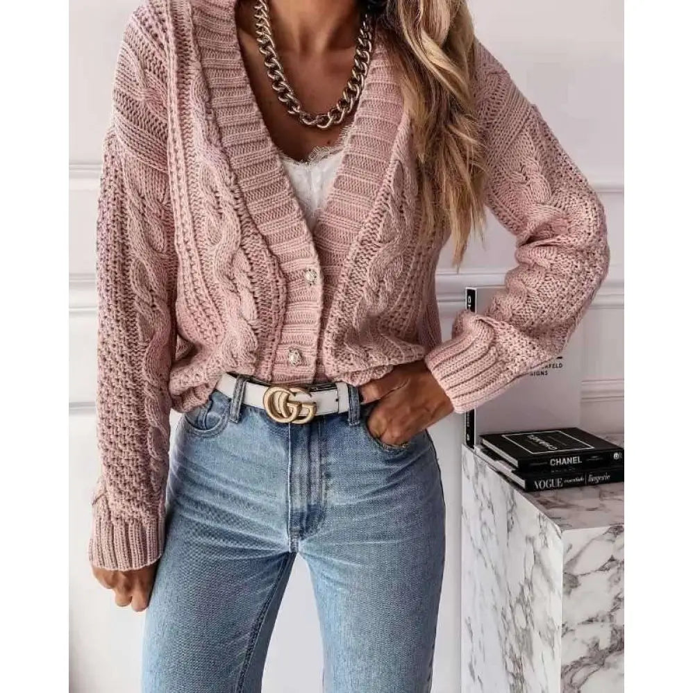 PInk Button Cardigan