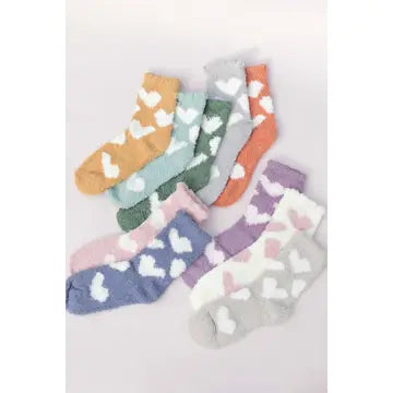 Heart Fuzzy Socks
