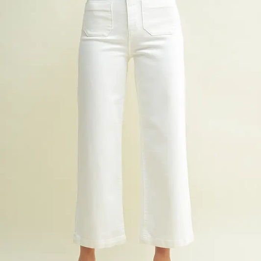 Just Black Denim White Wide Leg Denim